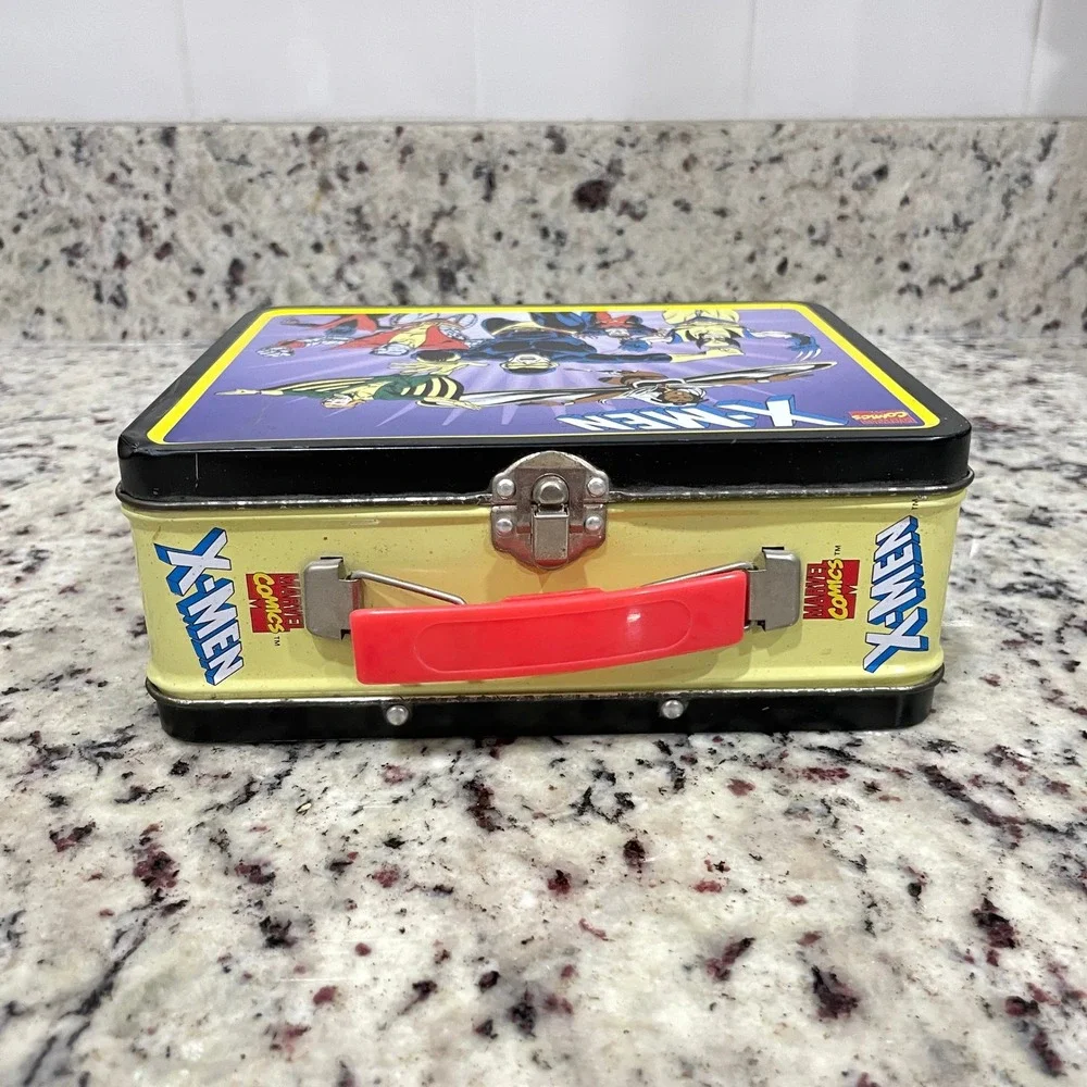 Vintage 1998 Marvel X-Men Metal Lunch Box Rare Violet Background Wolverine Storm